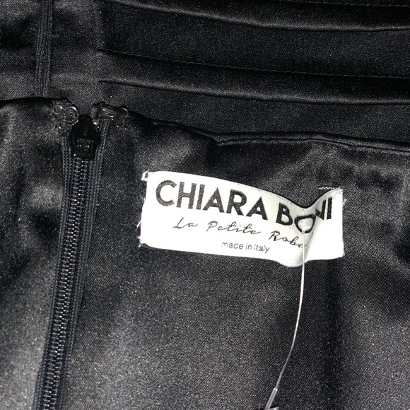 𝅺STUNNING 🤩 NWT/NO Vintage Strapless Chiara Boni Black Strapless Dress Sz 10 - Picture 13 of 16